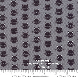 Midnight Magic - Haunted House - Plaid - Orange/Black/White - #24084-11 - ONE HALF YARD