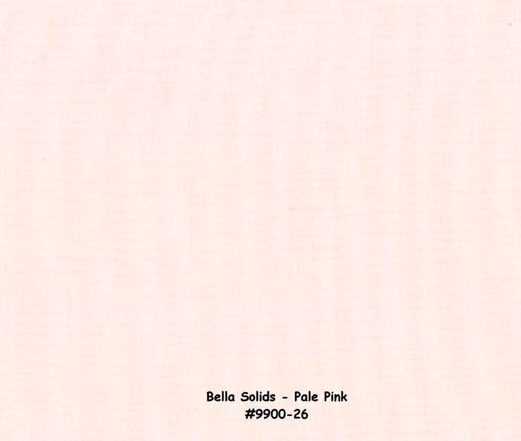 Bella Solids -  Pale Pink - #9900-26 - ONE HALF YARD - Coordinates w/Apricot & Ash