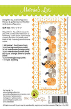 Load image into Gallery viewer, Pattern:   Pumpkins in a Row - Fig Tree Quilts - FTQ1675 - Halloween - Table Runner - Prairie Points
