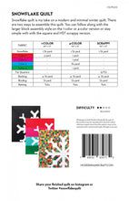 Load image into Gallery viewer, PATTERN:   Snowflake - Modern Handcraft - MH-009 - 60&quot; x 72&quot; - Solids - Metallic - Throw Quilt- Lap Quilt- Wall Hanging- Twin Quilt - Modern
